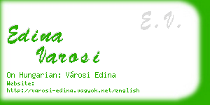 edina varosi business card